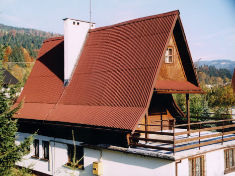 крыша покрытая шифером